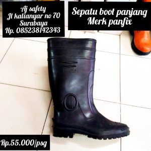 Sepatu boot karet panjang hitam