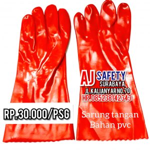 Sarung tangan pvc merah