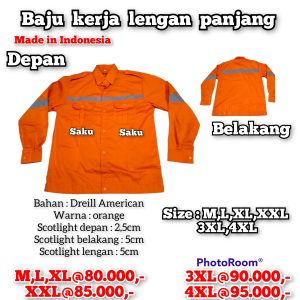 Baju kerja atasan lengan panjang
