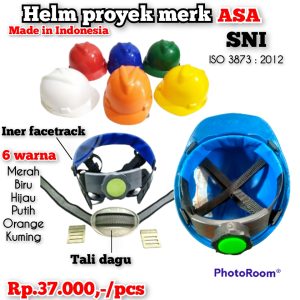 Helm proyek asa facetrack + tali dagu