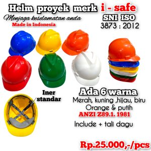Helm proyek merk isafe iner standar