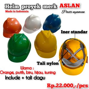 Helm proyek merk aslan iner standar