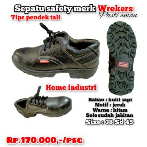 Sepatu safety merk wrekers home industri