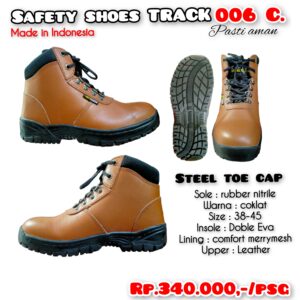 SAFETY shoes track tipe 006 coklat