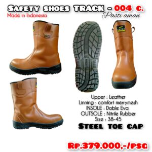SAFETY shoes track tipe 004 coklat