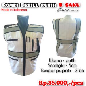 Rompi Dreill American warna putih